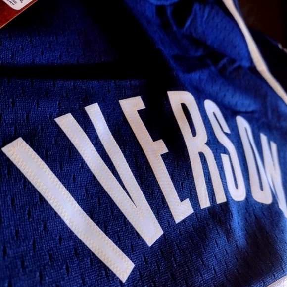 NWT ALLEN IVERSON GEORGETOWN HOYAS 95'-96' MITCHELL & NESS NAVY JERSEY SIZE XXL - Picture 16 of 16